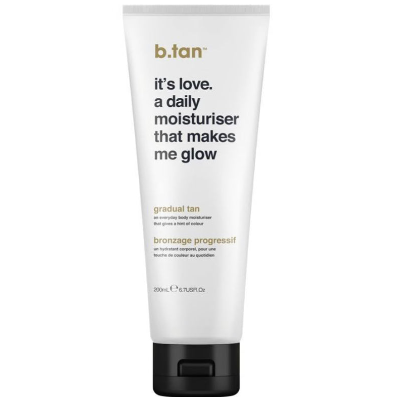 B.tan it`s love a daily mousturiser that makes me glow