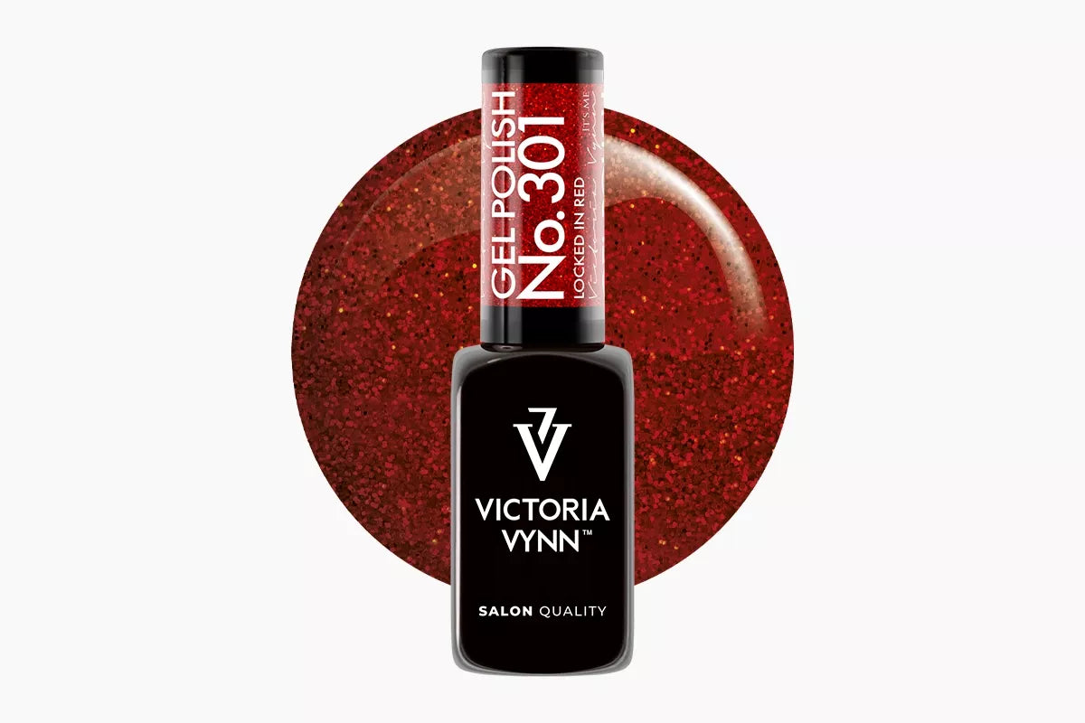 301 Locked in Red Glitter Gel Polish 8 ml