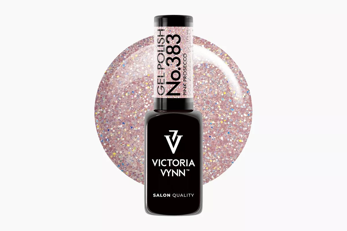 383 Pink Prosecco Glitter Gel Polish 8 ml