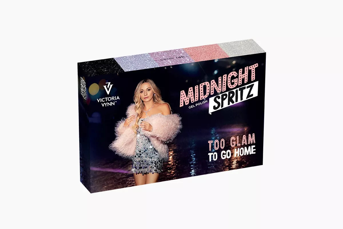 5 Pak  Midnight Spritz 475-478 + Top Gel  Polish Midnight Spritz 475-478 + Top